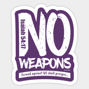 NO WEAPONS Sticker